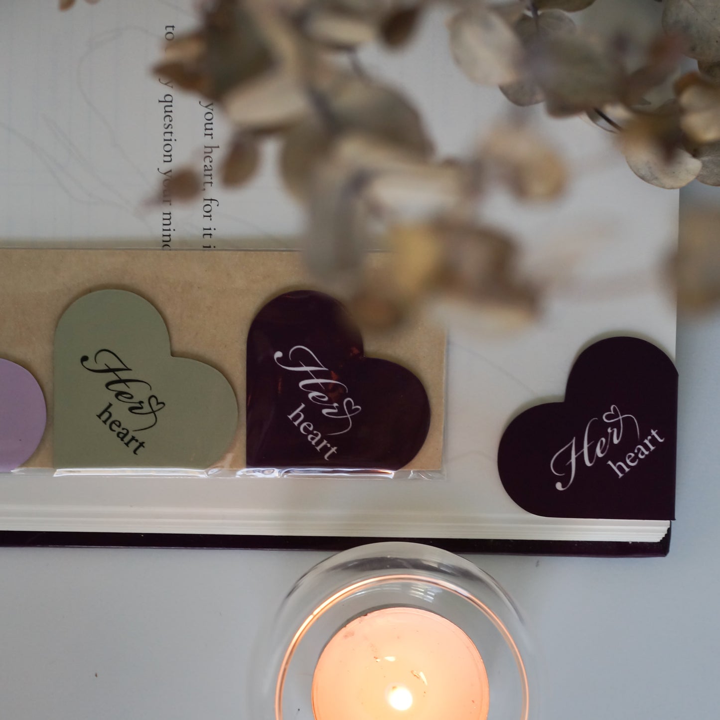 Heart Shaped Magnetic Bookmarks HerHeart
